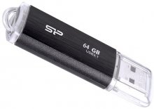 Флешка USB Silicon Power Blaze B02 64 ГБ (SP064GBUF3B02V1K) чорна