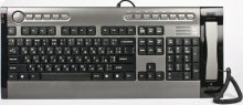 Клавіатура A4tech KIP-800-R Slim cіра/чорна