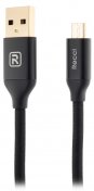 Кабель USB Recci RCM-N120 Velocity AM / Micro USB 1.2м чорний