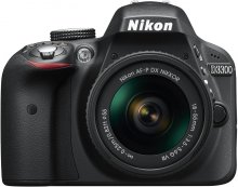 Цифрова фотокамера дзеркальна Nikon D3300 kit AF-P 18-55 мм VR чорна