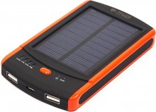 Батарея універсальна PowerPlant Power Bank 8000 mAh чорна/оранжева