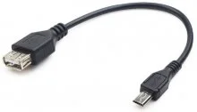 Дата кабель Cablexpert Micro USB / AF 0.15m Black (A-OTG-AFBM-03)