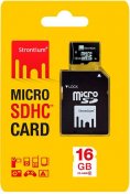 Карта пам'яті STRONTIUM Micro SDHC 16GB SR16GTFC6A
