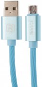 Кабель Recci RCM-U150 PUFF AM / Micro USB 1.5m Blue (RCM-U150 Blue)
