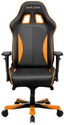 Крісло ігрове DXRacer King OH/KS57/NO, PU шкіра, Al основа, Black/Orange