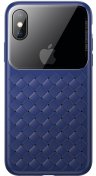 Чохол Baseus for iPhone XS - Glass Weaving Blue  (WIAPIPH58-BL03)