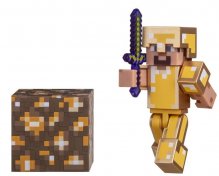 Ігрова фігурка Minecraft Steve in Gold Armor, серія 3, 7cm (16488M)