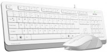 Комплект клавіатура+миша A4tech F1010 White