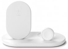 Док-станція Belkin 3in1 Wireless Pad/Stand/Apple Watch White (WIZ001VFWH)