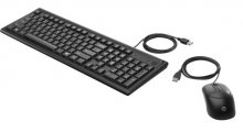Клавіатура+миша, HP Wired Keyboard and Mouse 160 USB, Black