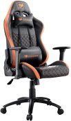 Крісло ігрове Cougar Armor Pro, Екошкіра, Al основа, Black/Orange