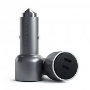 Зарядний пристрій Satechi 40W Dual Type-C PD Car Charger Space Gray (ST-U2C40CCM)