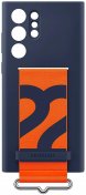 Чохол Samsung for Galaxy S22 Ultra - Silicone with Strap Cover Navy  (EF-GS908TNEGRU)