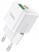 Зарядний пристрій Hoco N20 Prestige White with Type-C cable (N20 White)