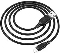 Кабель BOROFONE BX42 2.4A AM / Lightning 1m Black (BX42LB)