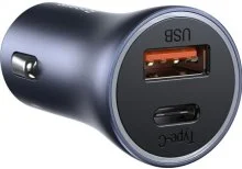 Автомобільний зарядний пристрій Baseus Golden Contactor Pro Dual Car Charger U/C 40W DarkGray (CCJD-0G)