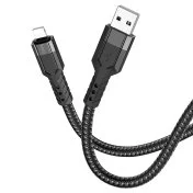 Кабель Hoco U110 2.4A AM / Lightning 1.2m Black (6931474770561)