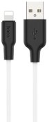 Кабель Hoco X21 Plus Silicone 2.4A AM / Lightning 2m Black/White  (6931474713780)