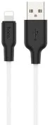 Кабель Hoco X21 Plus Silicone 2.4A AM / Lightning 2m Black/White (6931474713780)