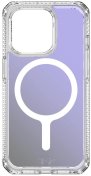 Чохол iTSkins for iPhone 15 Pro HYBRID R Iridescent with MagSafe violet  (AP5X-HMAUM-BUPE)