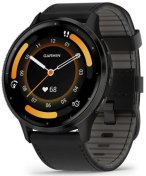 Смарт годинник Garmin Venu 3 Slate Stainless Steel Bezel with Black Case and Leather Band (010-02784-52)