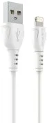 Кабель BOROFONE BX51 Triumph 2.4A AM / Lightning 1m White (6931474743909)