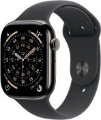 Смарт годинник Apple Watch 11 GPS LTE 46mm - Slate Titanium Case with Black Sport Band - M/L (MFD24)