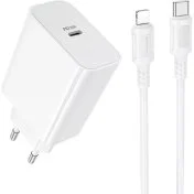 Зарядний пристрій BOROFONE BA107A Stellar 30W White with Type-C/Lighthing (6941991125355)