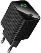 Зарядний пристрій Hoco CS82A Excellent with digital display PD 20W Black (6942007664493)