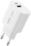 Зарядний пристрій Remax GaN Fast Charger A/C PD 20W White (6954851247081)
