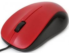 Мишка Omega OM-412 USB чорна/червона