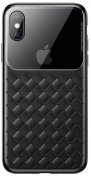 Чохол Baseus for iPhone XS Max - Glass Weaving Black  (WIAPIPH65-BL01)