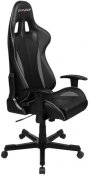 Крісло ігрове DXRacer Formula OH/FE57/NG Vinil+PU шкіра, Al основа, Black/Grey