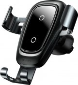 Кріплення для мобільного телефону Baseus Wireless Charger Gravity Car Mount Black (WXYL-B0A)