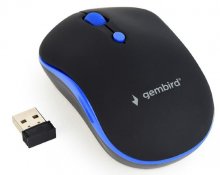 Мишка, Gembird MUSW-4B-03-B Wireless, Black/Blue