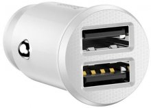 Автомобільний зарядний пристрій Baseus Grain Car Charger 3.1A White (CCALL-ML02)