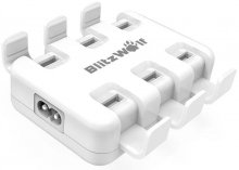 Зарядний пристрій BlitzWolf BW-S4 Smart 6-Port High Speed White