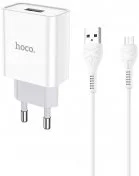 Зарядний пристрій Hoco C81A Asombroso White with AM/MicroUSB (C81A +Micro)