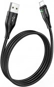 Кабель Hoco U93 Shadow LED AM / Micro USB 1.2m Black (U93 MicroB Black)