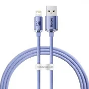 Кабель Baseus Crystal Shine Series 2.4A AM / Lightning 1.2m Purple (CAJY000005)