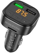 FM-трансмітер + АЗП BOROFONE BC43 Flash 18W Black