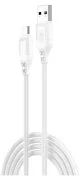 Кабель XO NB235 Zebra Series Braided AM / MicroUSB 1m White (NB235_M_White)