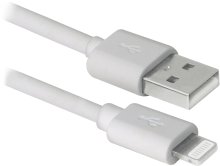 Кабель Defender ACH01-03BH AM / Lightning 1m White  (87479)
