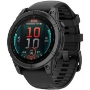 Смарт годинник Garmin Fenix E - 47 mm AMOLED Slate Gray Steel with Black Silicone Band (010-03025-01)