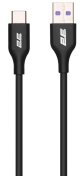Кабель 2E Glow 3A AM / Type-C 1m Black (2E-CCAC-BL)