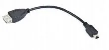 Дата кабель Cablexpert miniUSB / AF 0.15m Black (А-OTG-AFBM-002)