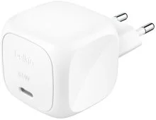 Зарядний пристрій Belkin BoostCharge GaN 65W White (WCA011KQWH)