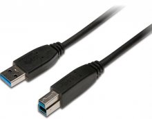 Кабель USB Ednet AM / BM 1.8 м  чорний