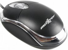 Мишка Maxxter Mc-107 чорна з прозорою вставкою 