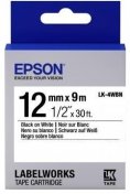 Стрічка Epson LK4WBN Standard Black/White 12mm/9m